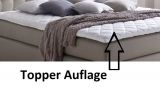 Boxspringbett Isabelle 200 x 200 cm Leder Optik muddy Taschenfederkern Matratze