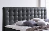 Boxspringbett Isabelle 180 x 200 cm Leder Optik schwarz Taschenfederkern Matratze