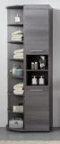 Badezimmer Hochschrank Runner in Sardegna grau Rauchsilber Badschrank 30 x 190 cm