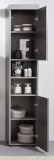 Badezimmer Hochschrank Runner in Sardegna grau Rauchsilber Badschrank 30 x 190 cm