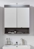 Badezimmer Spiegelschrank Runner in Sardegna grau Rauchsilber Badschrank 2-trig 58 x 75 cm