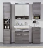Badezimmer Spiegelschrank Runner in Sardegna grau Rauchsilber Badschrank 2-trig 58 x 75 cm