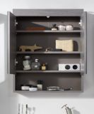 Badezimmer Spiegelschrank Runner in Sardegna grau Rauchsilber Badschrank 2-trig 58 x 75 cm
