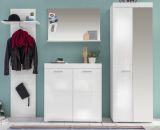 Garderobe Amanda 4-teilig in wei Hochglanz 230 x 195 cm