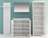Garderobe Amanda 4-teilig in wei Hochglanz 230 x 195 cm