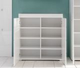 Schuhschrank Amanda Hochglanz wei Flurkommode 91 x 97 cm