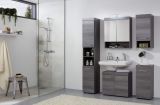 Badezimmer Badmbel Set Runner in Sardegna grau Rauchsilber Badkombination 4-teilig 148 x 190 cm