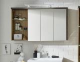 Badezimmer: Spiegelschrank Bay Eiche Riviera, Beton grau (123x71 cm)