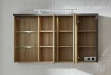 Badezimmer: Spiegelschrank Bay Eiche Riviera, Beton grau (123x71 cm)