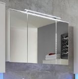 LED Badlampe Chrom 60 cm Spiegelschrankbeleuchtung inklusive Steckdose