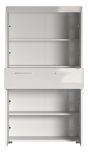 Badezimmer Midischrank Adamo in wei� Hochglanz Badschrank 73 x 132 cm