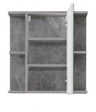 Badezimmer Spiegelschrank Nano in Stone Design grau Badmbel 60 x 62 cm