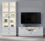 Wohnwand Baxter 2-teilig in wei Landhaus Schrankwand 235 x 196 cm