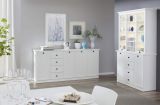 Sideboard Baxter in wei im Landhausstil 119 x 88 cm mit 4 Schubksten