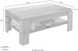 Couchtisch Foundry in Used Wood Altholz Dekor mit Ablage 110 x 65 cm