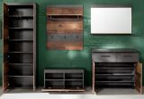 Garderobe Indy in Old Used Wood mit grau 4-teilig (265 x 192 cm)