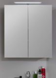 Badezimmer Spiegelschrank Line in Sardegna grau Rauchsilber Badschrank 2-trig 60 x 67 cm