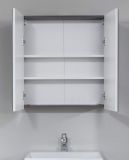 Badezimmer Spiegelschrank Line in Sardegna grau Rauchsilber Badschrank 2-trig 60 x 67 cm