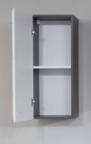 Badezimmer Hngeschrank Line in wei Hochglanz und Sardegna grau Rauchsilber Badschrank 30 x 77 cm