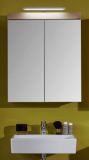Badezimmer Spiegelschrank Amanda in Asteiche Dekor Badschrank 2-trig 60 x 77 cm