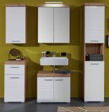 Badezimmer Spiegelschrank Amanda in Asteiche Dekor Badschrank 2-trig 60 x 77 cm