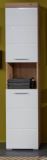 Badezimmer Hochschrank Amanda in wei Hochglanz und Asteiche Badschrank 37 x 190 cm
