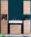 Badezimmer Badmbel Set Amanda in Eiche / Asteiche Badkombination 4-teilig 163 x 190 cm