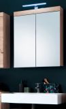 Badezimmer Spiegelschrank Amanda in Eiche Dekor Badschrank 2-trig 60 x 77 cm