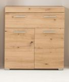 Badezimmer Kommode Amanda in Eiche / Asteiche Badschrank 73 x 79 cm