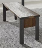 Sitzbank Prime in Old Used Wood Design mit Matera grau Esstisch Bank Shabby Vintage Design 140 x 44 cm