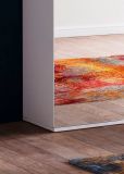 Garderobenschrank mit Spiegel Mirror in wei mit Spiegeltren - Schuhschrank 37 x 191 cm