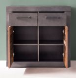 Kommode Indy in Used Wood Shabby mit Matera grau 82 x 86 cm