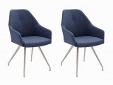 Stuhl 2 4-Fuß x Madita Nachtblau Kunstleder