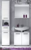 Badezimmer Hochschrank Skin in wei Hochglanz 30 x 182 cm