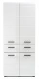 Badezimmer: Hochschrank Skin Hochglanz wei� (60x182 cm)