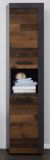 Badezimmer Hochschrank Cancun / Indy in Old Used Wood und grau 36 x 184 cm