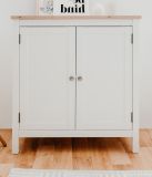 Kommode Vestland in wei und Artisan Eiche Landhaus 80 x 90 cm