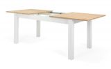 Esstisch Vestland in wei und Artisan Eiche, Landhausstil, ausziehbar 160 / 215 x 90 cm