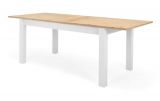 Esstisch Vestland in wei und Artisan Eiche, Landhausstil, ausziehbar 160 / 215 x 90 cm