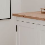 Highboard Vestland in wei und Artisan Eiche Landhaus Anrichte 160 x 120 cm Kommode