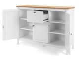 Sideboard Vestland in wei und Artisan Eiche Landhaus Anrichte 120 x 90 cm Kommode