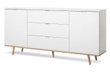 Sideboard Lundby in matt wei Kommode skandinavisch 180 x 87 cm