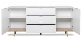 Sideboard Lundby in matt wei Kommode skandinavisch 180 x 87 cm