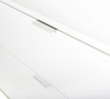 Sideboard Lundby in matt wei� mit Sonoma Eiche massiv Kommode skandinavisch 200 x 68 cm Anrichte