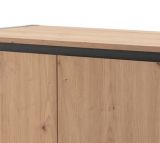 Kommode Malta in Artisan Eiche und Anthrazit Industrial Look 80 x 88 cm