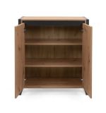 Kommode Malta in Artisan Eiche und Anthrazit Industrial Look 80 x 88 cm