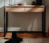 Konsolentisch Malta in Eiche und Anthrazit im Industrie Look 100 x 75 cm