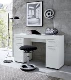 Schreibtisch Amanda in wei Hochglanz - Brotisch 120 x 76 cm