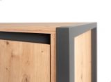 Highboard Malta in Artisan Eiche und Anthrazit im Industrie Look 120 x 140 cm