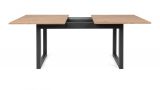 Esstisch Malta in Artisan Eiche und Anthrazit im Industrial Look 160 / 200 x 90 cm ausziehbar
